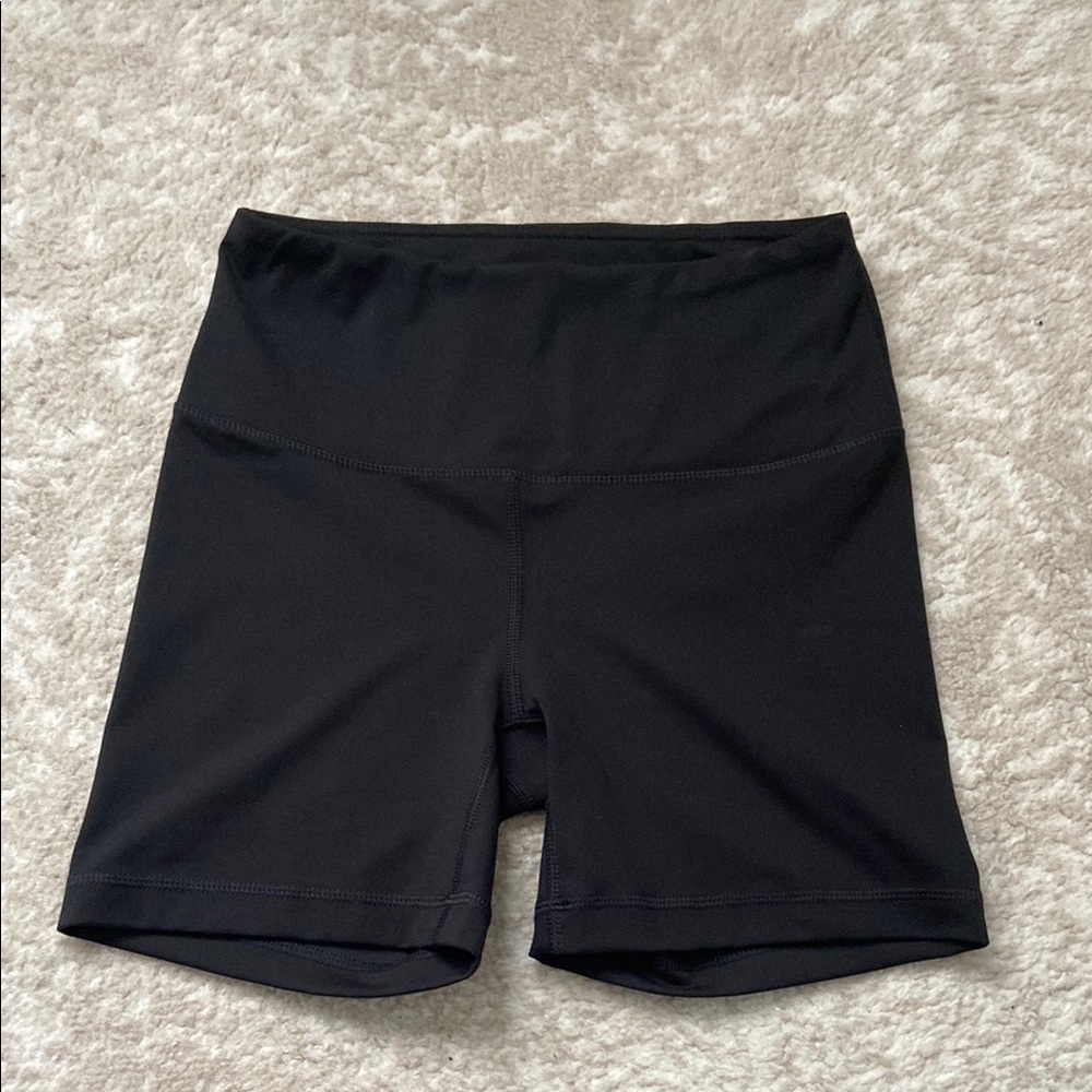 Yogalicious Black Bike Shorts with High Waist and Stretchy Fit